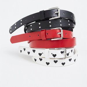 Torrid - Heart & Stud Belt Set - Size 1